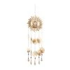 Grayson Lane 32-in Gold Metal Sunface Wind Chime with Dangling Flowers