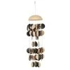 Grayson Lane 17-in Black/Cream Capiz Shell Wind Chime