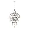 Grayson Lane 22-in Black Metal Reversed Teardrop Structure with Silver Bells Wind Chime