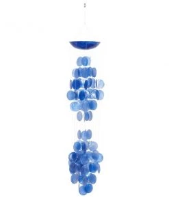 Grayson Lane 27-in Blue Capiz Shell Wind Chime