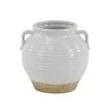 Grayson Lane 9-in x 10-in White Stoneware Vintage Planter