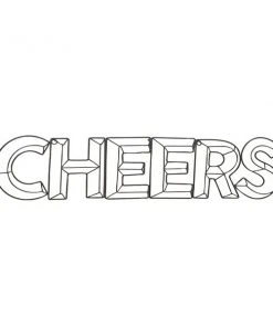 Grayson Lane 8-in H x 35-in W Cheers Metal Wall Accent