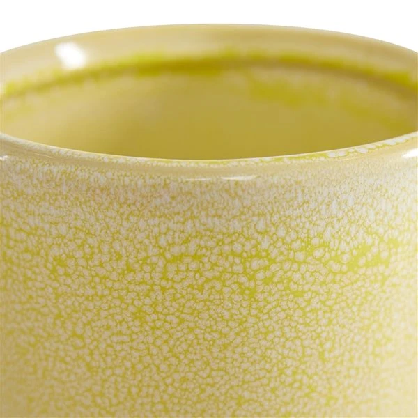 Grayson Lane 7 3/4-in x 7 1/2-in Yellow Ceramic Contemporary Planters - Set of 3 4 Grayson Lane 7 3/4-in x 7 1/2-in Yellow Ceramic Contemporary Planters - Set of 3 - Image 4