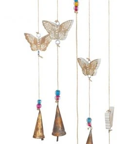 Grayson Lane 32-in Gold Wood Butterfly Wind Chime with Beads and Wind Catchers -GRAYSON LANE shop 330942250 AlternateImage3 l