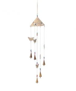 Grayson Lane 32-in Gold Wood Butterfly Wind Chime with Beads and Wind Catchers -GRAYSON LANE shop 330942250 AlternateImage5 l