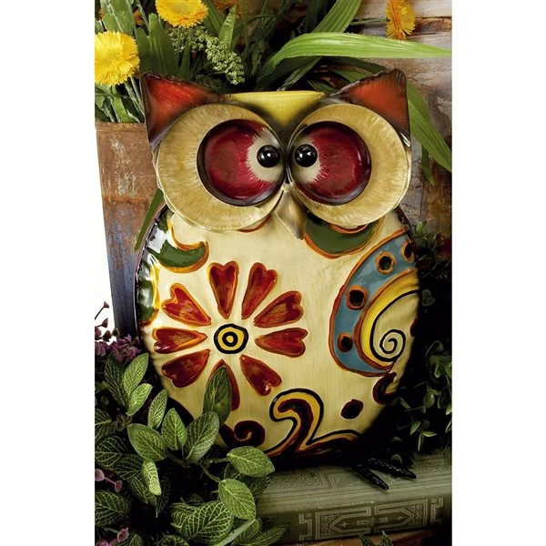 330942255_AlternateImage1_l.jpg Grayson Lane 11-in H x 8-in W Yellow Owl Garden Statue -GRAYSON LANE shop 330942255 AlternateImage1 l