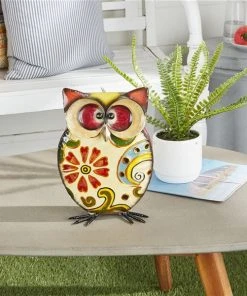 Grayson Lane 11-in H x 8-in W Yellow Owl Garden Statue 2 Grayson Lane 11-in H x 8-in W Yellow Owl Garden Statue -GRAYSON LANE shop 330942255 AlternateImage2 l