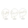 Grayson Lane Traditional Gold MDF/Iron Speech Balloons Tabletop Decoration - Set of 3