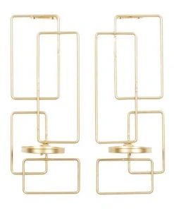 Grayson Lane 1-Candle Gold Metal Sconce Candle Holders - Set of 2 3 Grayson Lane 1-Candle Gold Metal Sconce Candle Holders - Set of 2 -GRAYSON LANE shop 330942269 AlternateImage5 l