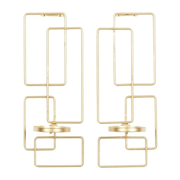 330942269_AlternateImage5_l.jpg Grayson Lane 1-Candle Gold Metal Sconce Candle Holders - Set of 2 -GRAYSON LANE shop 330942269 AlternateImage5 l