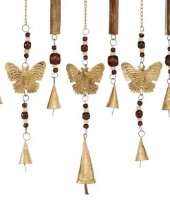 Grayson Lane 26-in Brown Wood Butterfly Wind Chime with Gold Wind Catchers -GRAYSON LANE shop 330942270 AlternateImage3 l