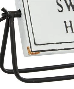 Grayson Lane Farmhouse White Iron Home Sign Tabletop Decoration - Set of 2 -GRAYSON LANE shop 330942273 AlternateImage5 l