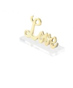 Grayson Lane Glam Clear and Gold Acrylic/Aluminum Love Sign Tabletop Decoration - Set of 2 -GRAYSON LANE shop 330942287 AlternateImage7 l