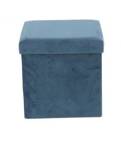 Grayson Lane Modern Turquoise Polyester Square Integrated Storage Ottoman