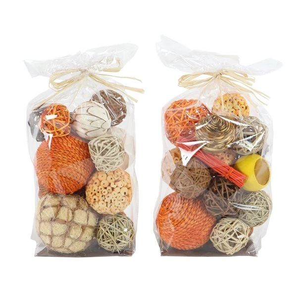 Grayson Lane Brown/Orange Country Orbs and Vase Fillers - 2-Pack 1 Grayson Lane Brown/Orange Country Orbs and Vase Fillers - 2-Pack