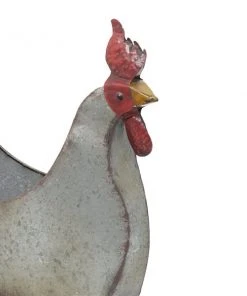 Grayson Lane 12-in x 16-in Grey Metal Farmhouse Chicken Planter -GRAYSON LANE shop 330942296 AlternateImage3 l