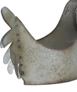 Grayson Lane 12-in x 16-in Grey Metal Farmhouse Chicken Planter -GRAYSON LANE shop 330942296 AlternateImage4 l
