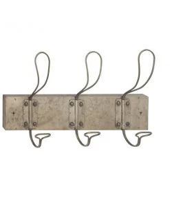 Grayson Lane 6-Hook Decorative Grey Iron Wall Hook
