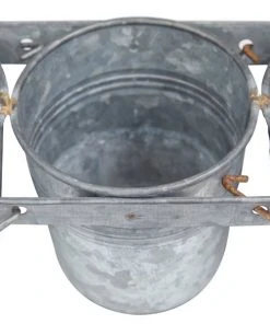 Grayson Lane 14-in x 5-in Grey Metal Farmhouse Planter with Handles -GRAYSON LANE shop 330942299 AlternateImage4 l