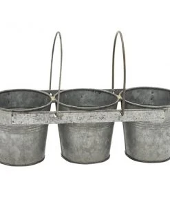 Grayson Lane 14-in x 5-in Grey Metal Farmhouse Planter with Handles -GRAYSON LANE shop 330942299 AlternateImage5 l
