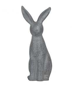 Grayson Lane 20-in H x 7-in W Grey Rabbit Garden Statue