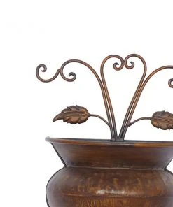 Grayson Lane 11-in x 18-in Dark Brown Iron Traditional Hanging Planter -GRAYSON LANE shop 330942314 AlternateImage3 l