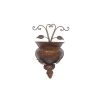 Grayson Lane 11-in x 18-in Dark Brown Iron Traditional Hanging Planter