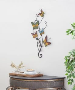 Grayson Lane 29-in H x 15-in W Butterflies Metal Wall Accent -GRAYSON LANE shop 330942324 AlternateImage3 l