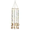 Grayson Lane 19-in Gold Metal Crescent Moon Wind Chime with Multicoloured Glass Beads