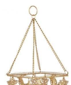 Grayson Lane 32-in Classic Gold Metal Sunface and Moon Wind Chime with Bells -GRAYSON LANE shop 330942359 AlternateImage3 l