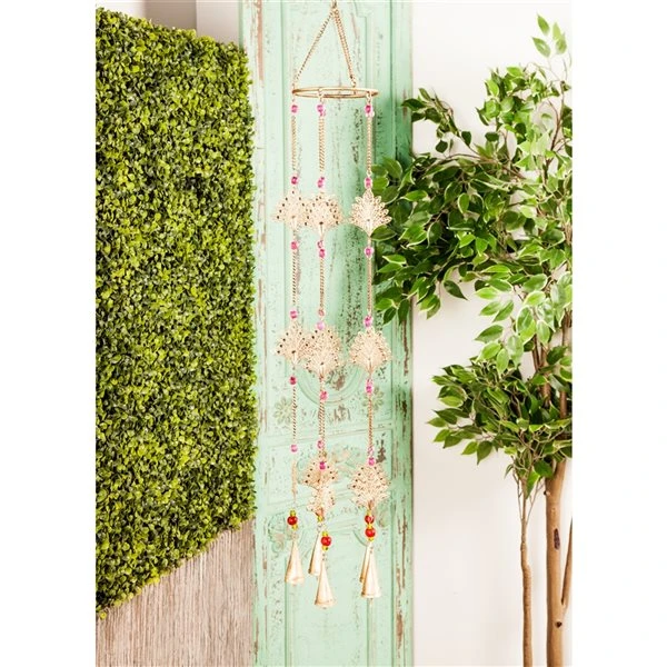 330942361_AlternateImage1_l.jpg Grayson Lane 30-in Eclectic Gold Metal Wind Chime with Dangling Peacock Tails -GRAYSON LANE shop 330942361 AlternateImage1 l
