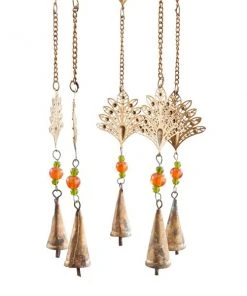 Grayson Lane 30-in Eclectic Gold Metal Wind Chime with Dangling Peacock Tails 2 Grayson Lane 30-in Eclectic Gold Metal Wind Chime with Dangling Peacock Tails -GRAYSON LANE shop 330942361 AlternateImage3 l