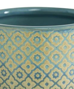 Grayson Lane 7 3/4-in x 7 1/2-in Blue Stoneware Contemporary Planters - Set of 3 7 Grayson Lane 7 3/4-in x 7 1/2-in Blue Stoneware Contemporary Planters - Set of 3 -GRAYSON LANE shop 330942362 AlternateImage3 l