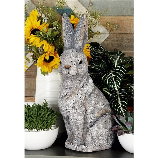 330942364_AlternateImage1_l.jpg Grayson Lane 20-in H x 11-in W Grey Rabbit Garden Statue -GRAYSON LANE shop 330942364 AlternateImage1 l