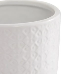 Grayson Lane 7 3/4-in x 7 1/2-in White Stoneware Contemporary Planters - Set of 3 -GRAYSON LANE shop 330942393 AlternateImage3 l