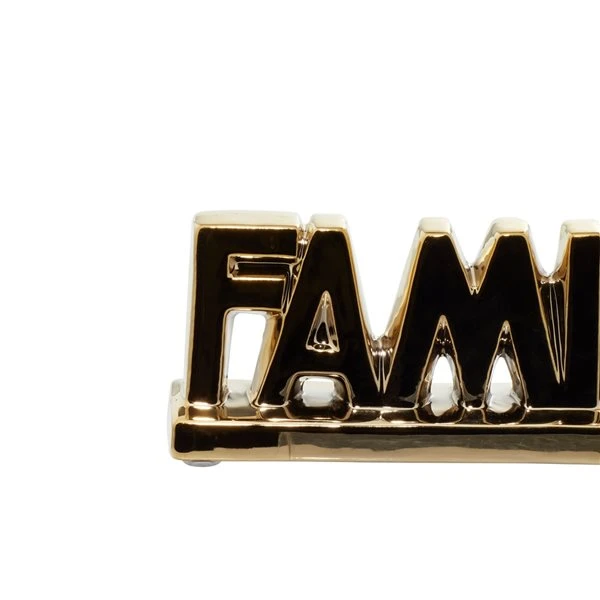 Grayson Lane Glam Silver/Gold Porcelain Family Sign Tabletop Decoration - Set of 2 3 Grayson Lane Glam Silver/Gold Porcelain Family Sign Tabletop Decoration - Set of 2 - Image 3