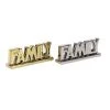 Grayson Lane Glam Silver/Gold Porcelain Family Sign Tabletop Decoration - Set of 2