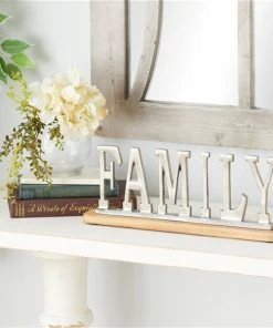 Grayson Lane Glam Silver Metal and Wood Family Sign Tabletop Decoration 7 Grayson Lane Glam Silver Metal and Wood Family Sign Tabletop Decoration -GRAYSON LANE shop 330942400 AlternateImage3 l
