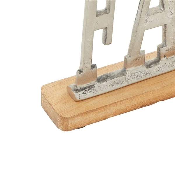 Grayson Lane Glam Silver Metal and Wood Family Sign Tabletop Decoration 5 Grayson Lane Glam Silver Metal and Wood Family Sign Tabletop Decoration - Image 5