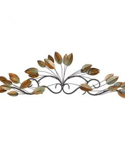 Grayson Lane 10-in H x 34-in W Traditional Floral Metal Wall Accent