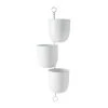 Grayson Lane 12-in x 25-in White Metal Contemporary Hanging Planter
