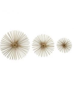 Grayson Lane 12-in H x 12-in W Contemporary Metal Wall Accent - Set of 3