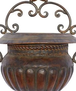 Grayson Lane 12-in x 18-in Dark Brown Iron Traditional Hanging Planter -GRAYSON LANE shop 330942424 AlternateImage3 l