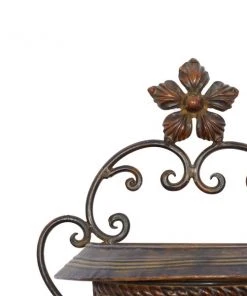 Grayson Lane 12-in x 18-in Dark Brown Iron Traditional Hanging Planter -GRAYSON LANE shop 330942424 AlternateImage4 l