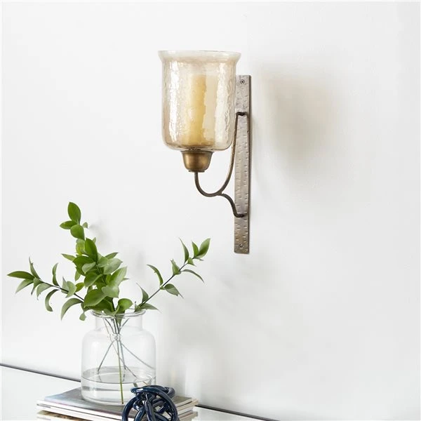 330942436_AlternateImage1_l.jpg Grayson Lane 1-Candle Bronze Metal Sconce Candle Holder -GRAYSON LANE shop 330942436 AlternateImage1 l