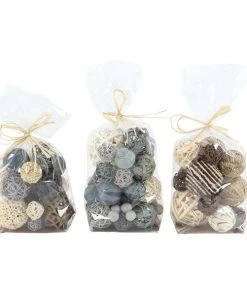 Grayson Lane Grey/Brown Country Orbs and Vase Fillers - 3-Pack