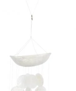 Grayson Lane 27-in Frosted White Capiz Shell and Coconut Wind Chime -GRAYSON LANE shop 330942439 AlternateImage3 l
