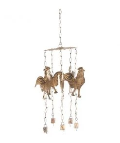 Grayson Lane 25-in Antique Brass Metal Roosters Wind Chime with Bells -GRAYSON LANE shop 330942446 AlternateImage5 l