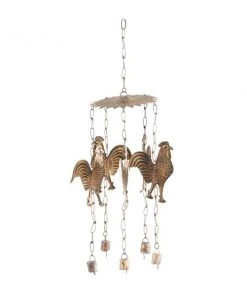 Grayson Lane 25-in Antique Brass Metal Roosters Wind Chime with Bells -GRAYSON LANE shop 330942446 AlternateImage7 l