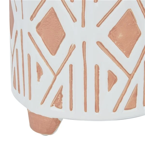 Grayson Lane 6 3/4-in x 8-in White Porcelain Contemporary Planters - Set of 3 4 Grayson Lane 6 3/4-in x 8-in White Porcelain Contemporary Planters - Set of 3 - Image 4